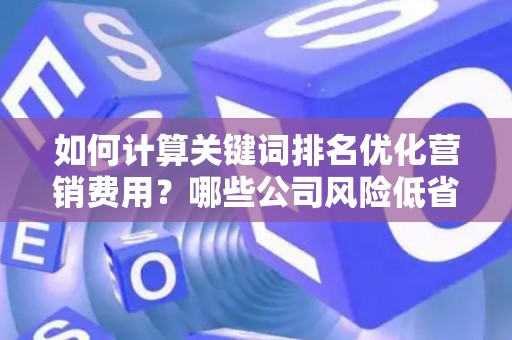 如何计算关键词排名优化营销费用？哪些公司风险低省钱多？